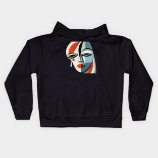 Artsy Sad Woman Kids Hoodie